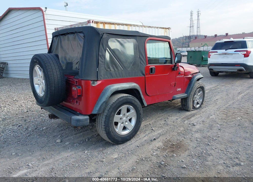1998 JEEP WRANGLER SE VIN: 1J4FY29P6WP745036