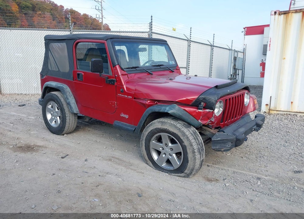 1998 JEEP WRANGLER SE VIN: 1J4FY29P6WP745036