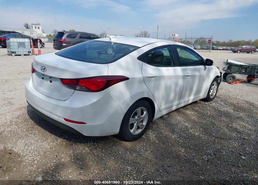 2015 HYUNDAI ELANTRA SE VIN: 5NPDH4AE0FH578901