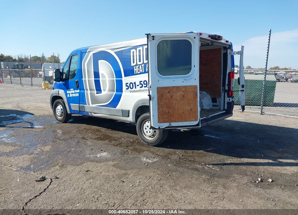 2018 RAM PROMASTER 1500 LOW ROOF 136 WB VIN: 3C6TRVAG5JE109937