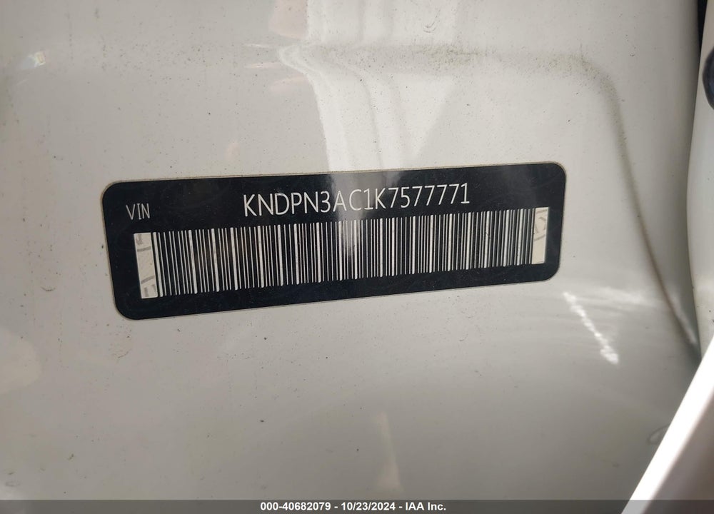 2019 KIA SPORTAGE EX VIN: KNDPN3AC1K7577771