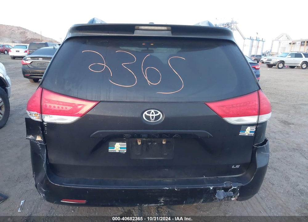 2012 TOYOTA SIENNA LE V6 8 PASSENGER VIN: 5TDKK3DC8CS254663