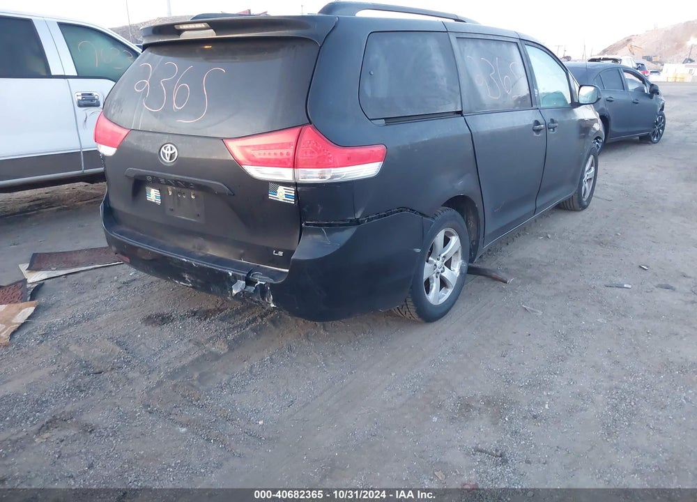 2012 TOYOTA SIENNA LE V6 8 PASSENGER VIN: 5TDKK3DC8CS254663