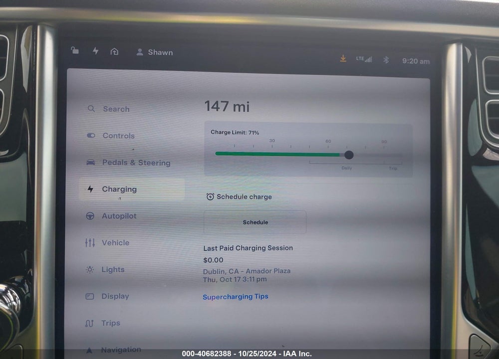 2015 TESLA MODEL S VIN: 5YJSA1E13FF106126