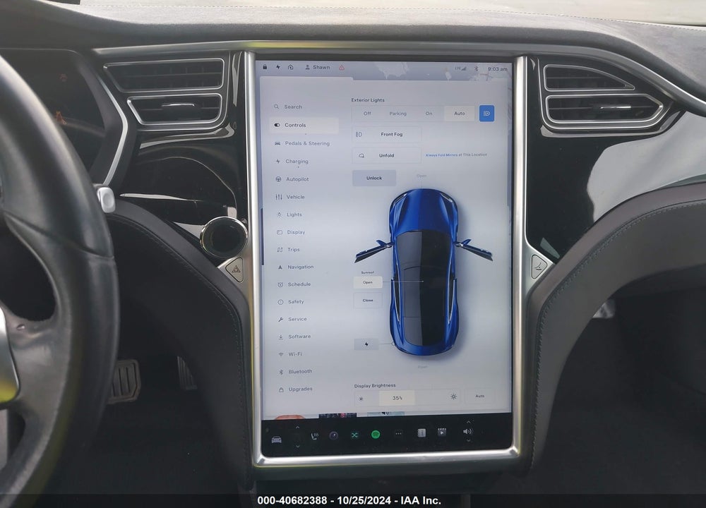2015 TESLA MODEL S VIN: 5YJSA1E13FF106126