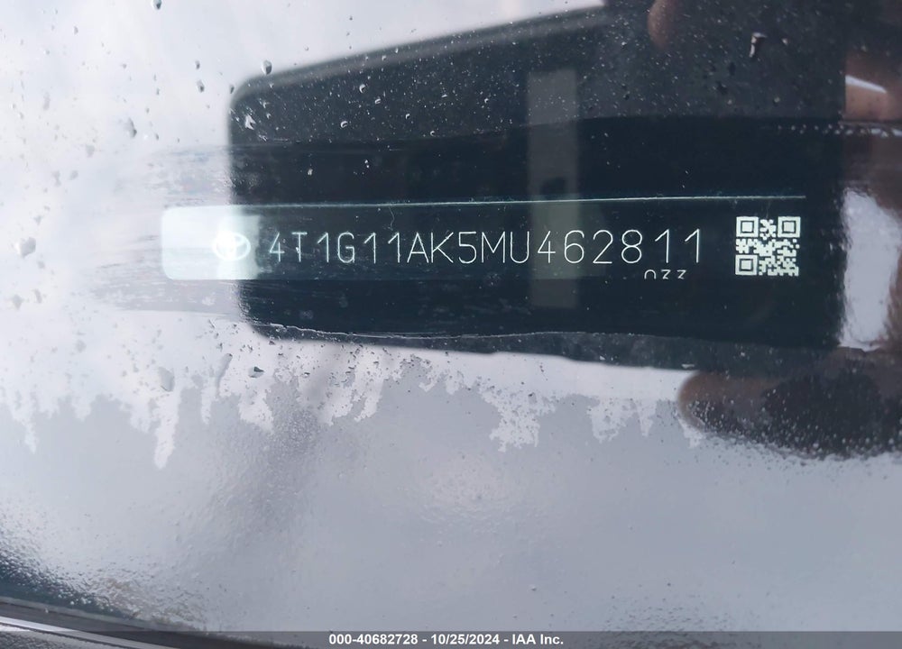 2021 TOYOTA CAMRY SE VIN: 4T1G11AK5MU462811