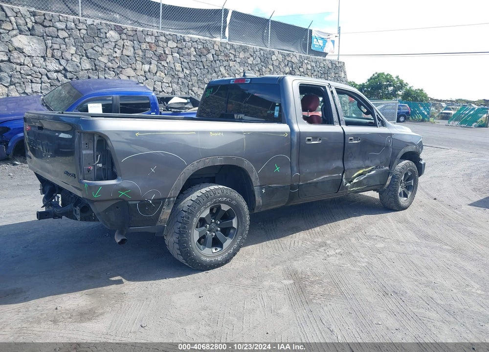 2019 RAM 1500 REBEL  4X4 6'4 BOX VIN: 1C6RRFEG4KN848708