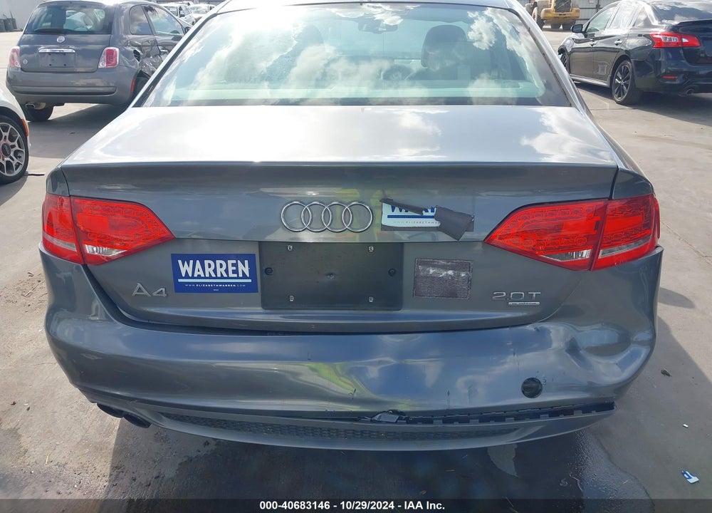 2012 AUDI A4 2.0T PREMIUM VIN: WAUFFAFL4CN011183