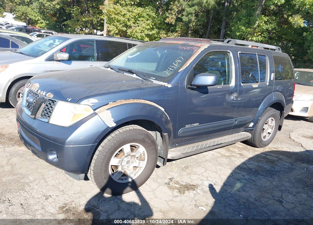 2005 NISSAN PATHFINDER SE OFF ROAD VIN: 5N1AR18U45C741647