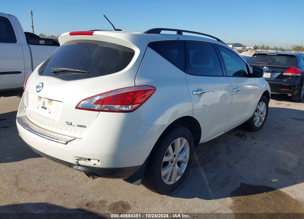 2012 NISSAN MURANO SL VIN: JN8AZ1MW0CW221120