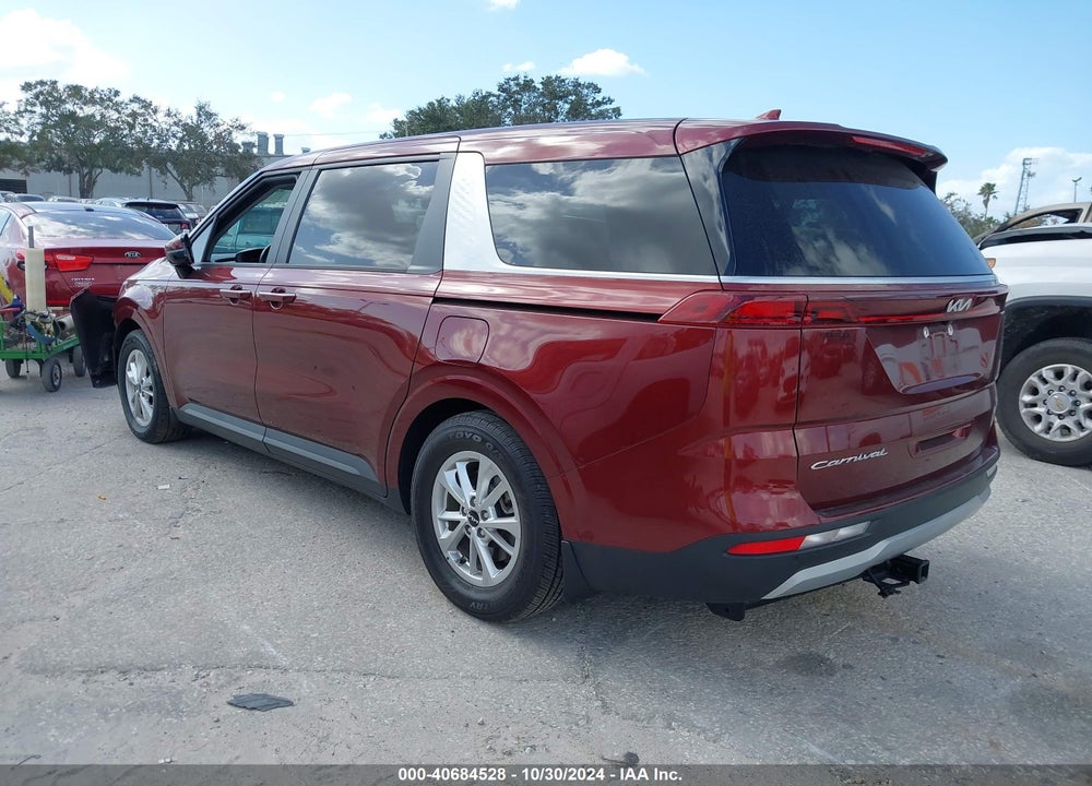 2022 KIA CARNIVAL MPV LX SEAT PACKAGE VIN: KNDNB4H32N6109134