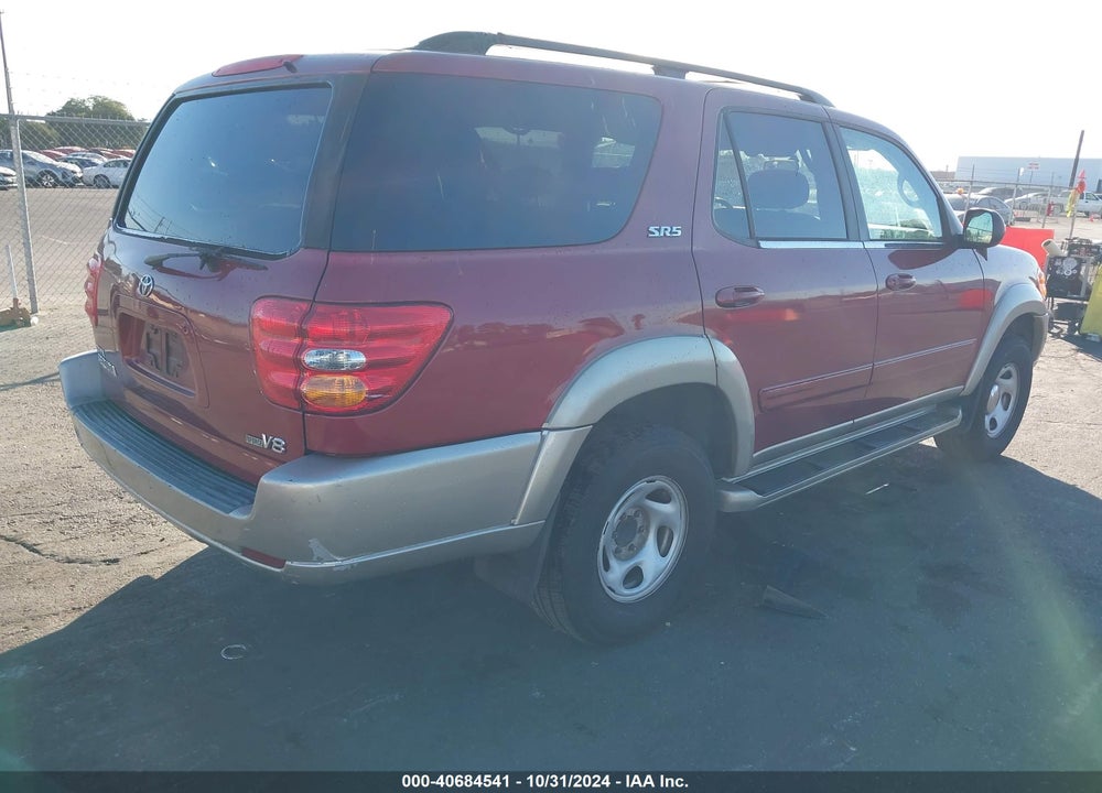 2001 TOYOTA SEQUOIA SR5 V8 VIN: 5TDZT34AX1S020144