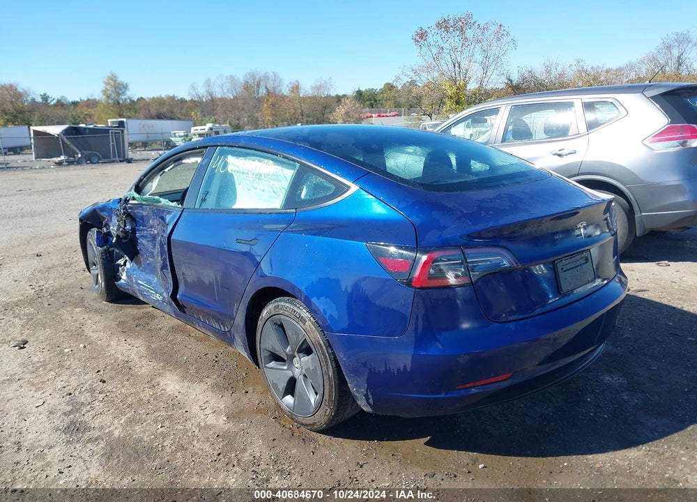 2022 TESLA MODEL 3 LONG RANGE DUAL MOTOR ALL-WHEEL DRIVE VIN: 5YJ3E1EB7NF273413
