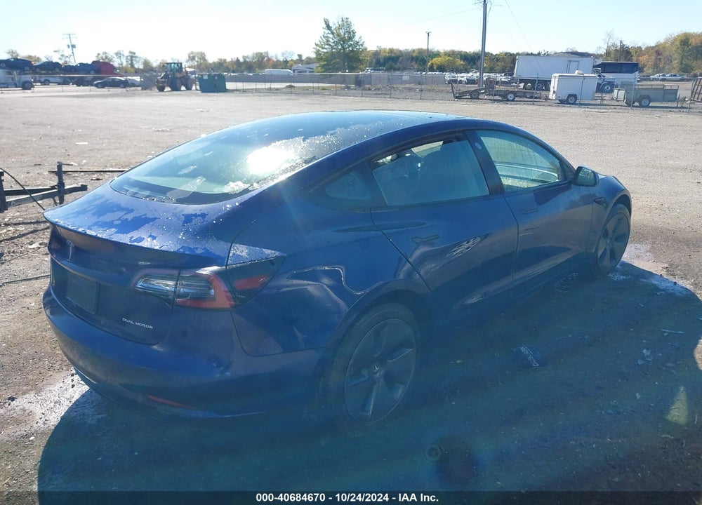 2022 TESLA MODEL 3 LONG RANGE DUAL MOTOR ALL-WHEEL DRIVE VIN: 5YJ3E1EB7NF273413