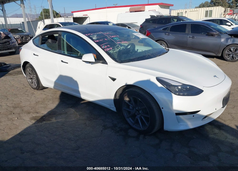 2022 TESLA MODEL 3 REAR-WHEEL DRIVE VIN: 5YJ3E1EA4NF104389