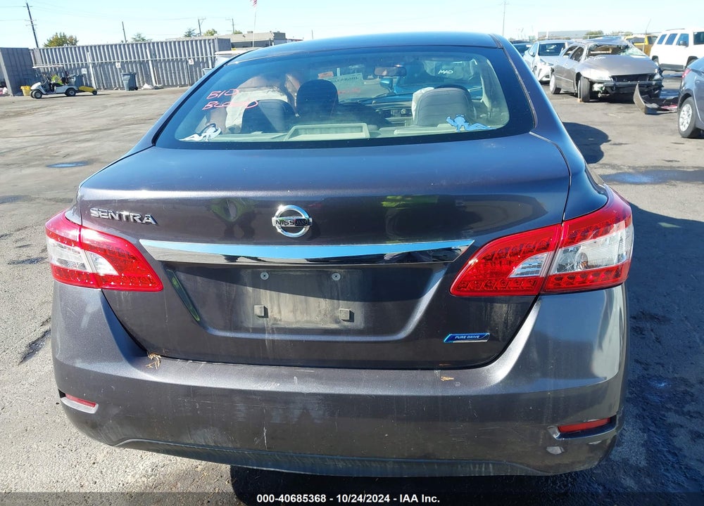 2013 NISSAN SENTRA S VIN: 3N1AB7AP1DL743166