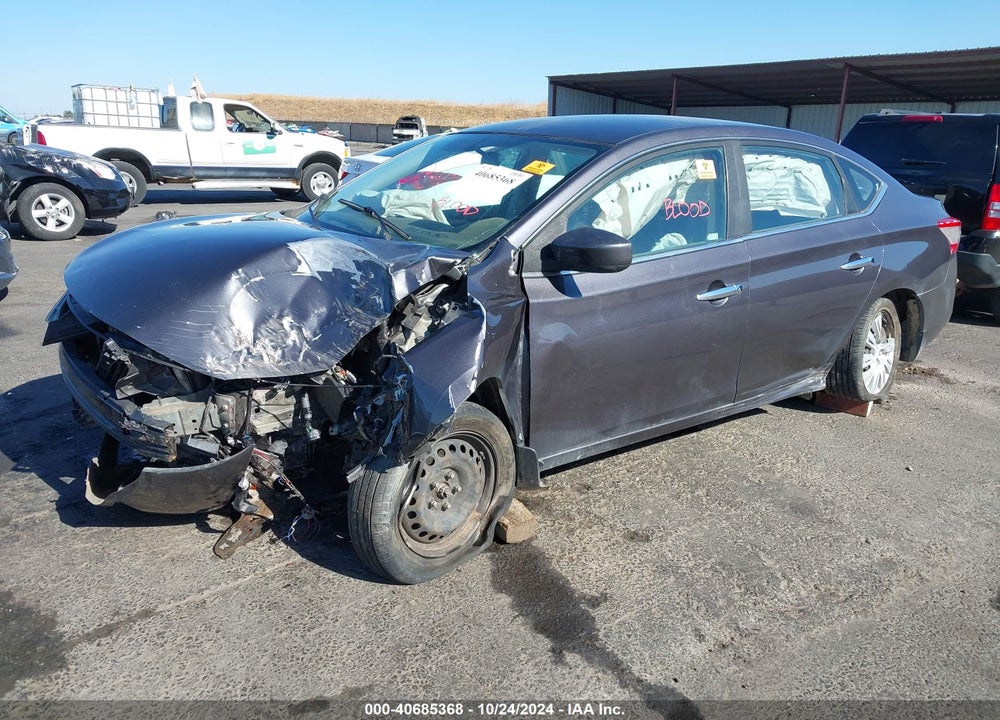 2013 NISSAN SENTRA S VIN: 3N1AB7AP1DL743166