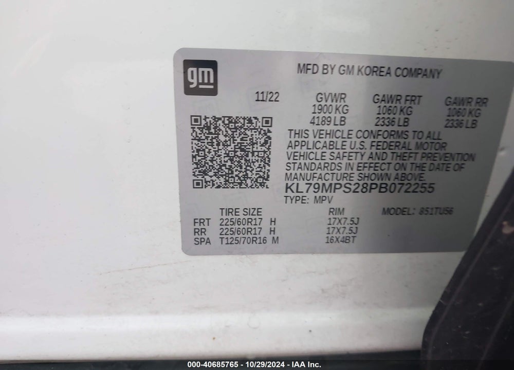 2023 CHEVROLET TRAILBLAZER FWD LT VIN: KL79MPS28PB072255