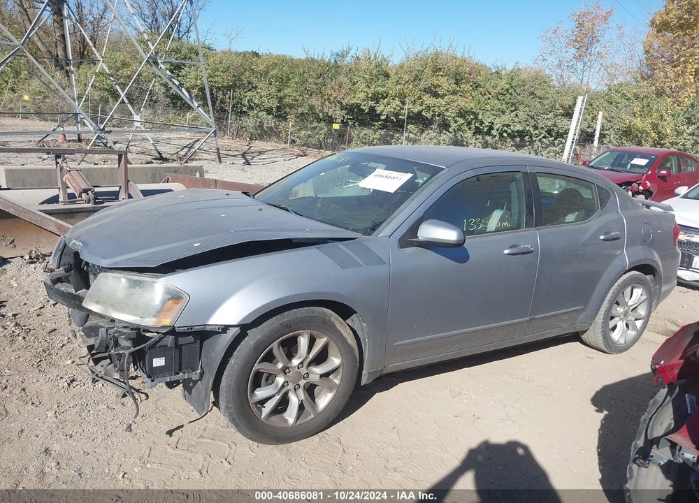 2013 DODGE AVENGER R/T VIN: 1C3CDZBG3DN608334