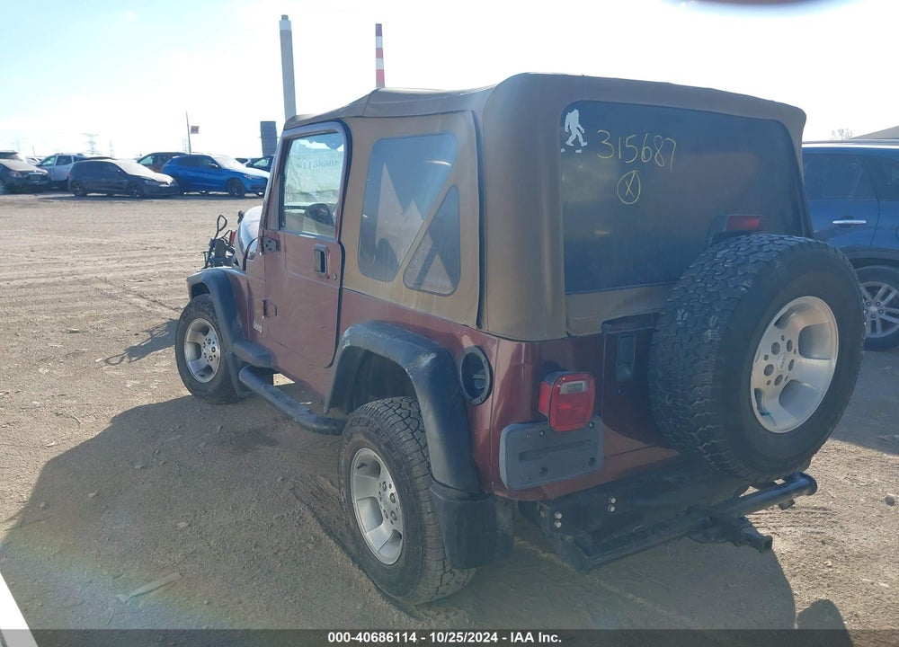 2001 JEEP WRANGLER SPORT VIN: 1J4FA49S51P315687