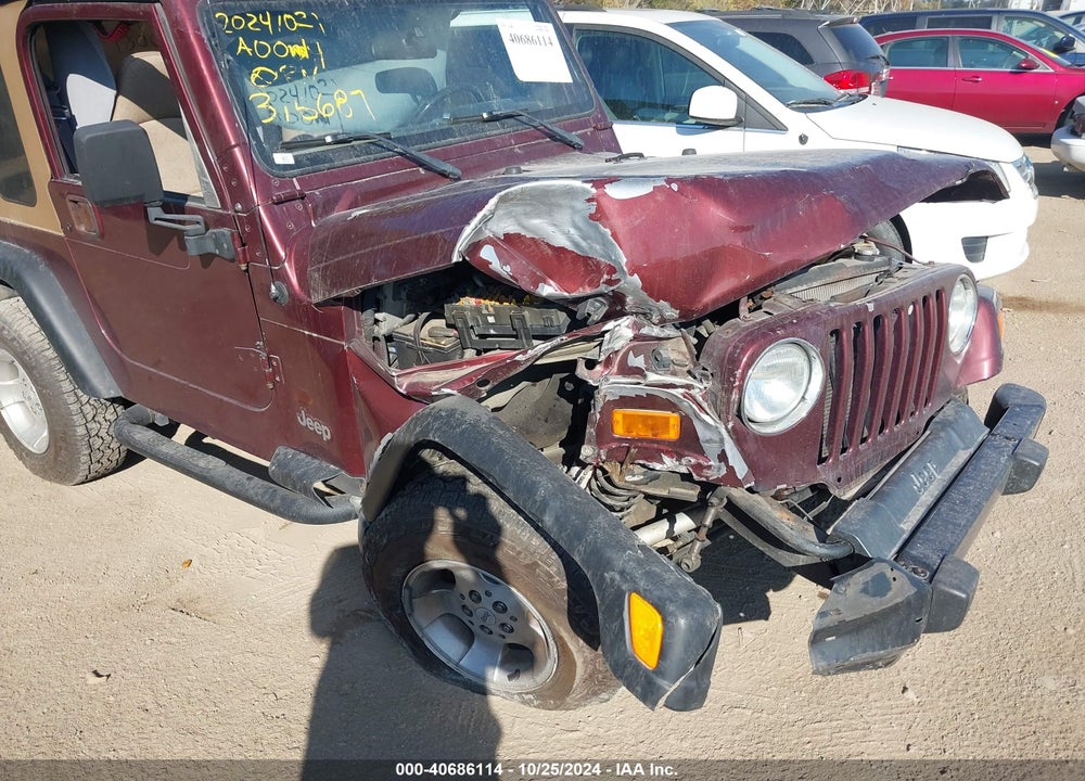 2001 JEEP WRANGLER SPORT VIN: 1J4FA49S51P315687