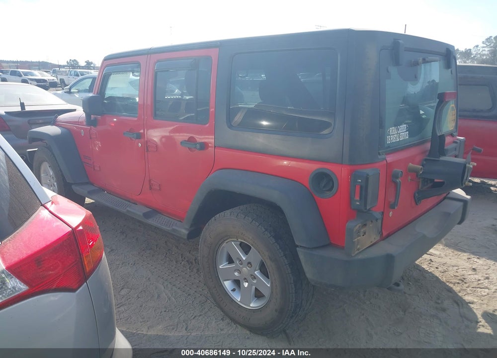 2016 JEEP WRANGLER UNLIMITED SPORT RHD VIN: 1C4BJWKG1GL108445