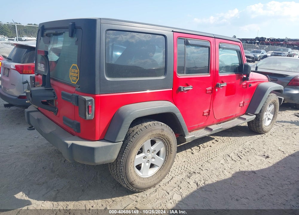 2016 JEEP WRANGLER UNLIMITED SPORT RHD VIN: 1C4BJWKG1GL108445