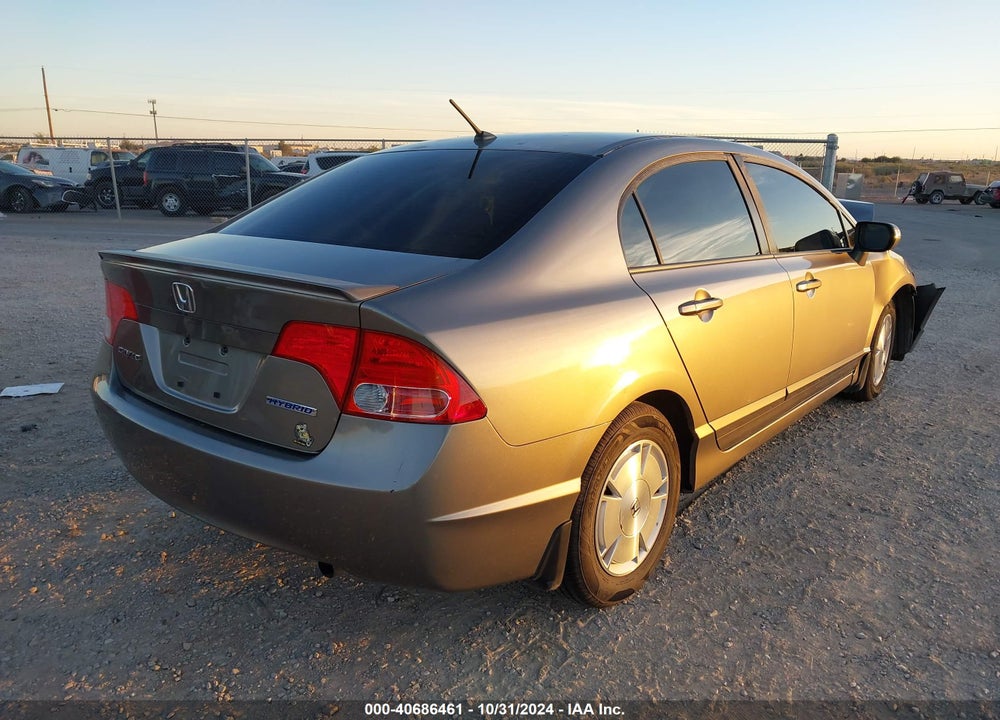 2008 HONDA CIVIC HYBRID VIN: JHMFA36268S019491