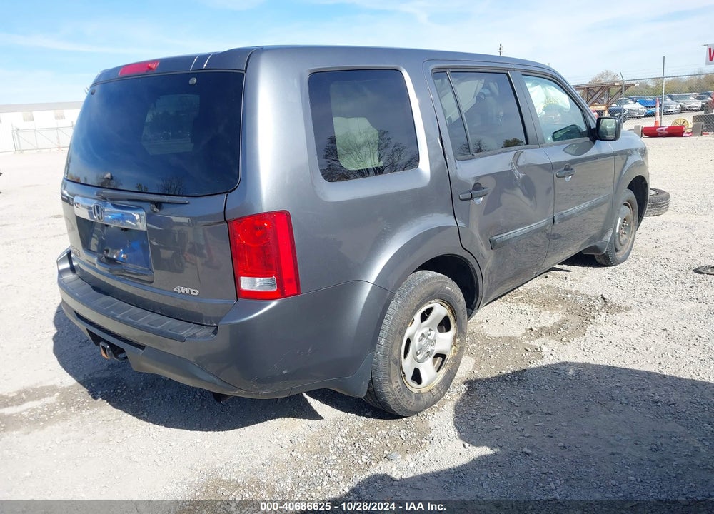 2012 HONDA PILOT LX VIN: 5FNYF4H22CB022473