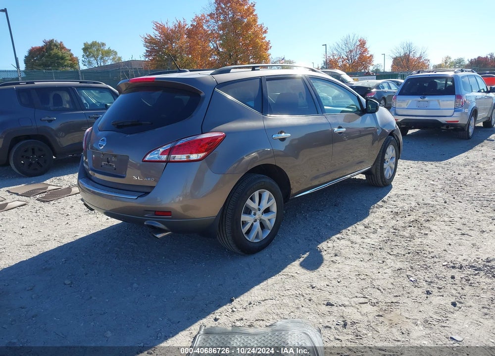 2011 NISSAN MURANO SL VIN: JN8AZ1MW6BW173265