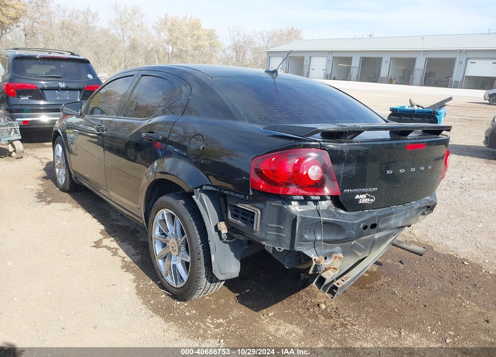 2012 DODGE AVENGER SXT VIN: 1C3CDZCBXCN233057
