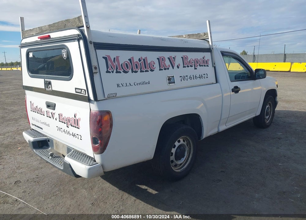 2011 CHEVROLET COLORADO WORK TRUCK VIN: 1GCCSBF90B8100662