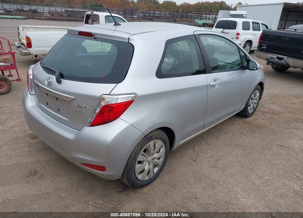 2012 TOYOTA YARIS LE VIN: JTDJTUD30CD524365