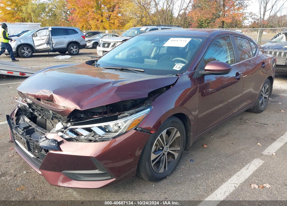 2022 NISSAN SENTRA SV XTRONIC CVT VIN: 3N1AB8CV9NY223870