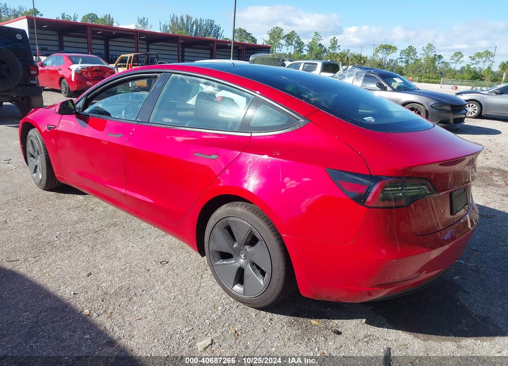 2021 TESLA MODEL 3 STANDARD RANGE PLUS REAR-WHEEL DRIVE VIN: 5YJ3E1EA5MF087956