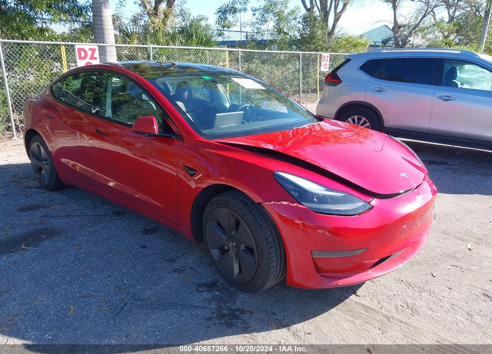 2021 TESLA MODEL 3 STANDARD RANGE PLUS REAR-WHEEL DRIVE VIN: 5YJ3E1EA5MF087956