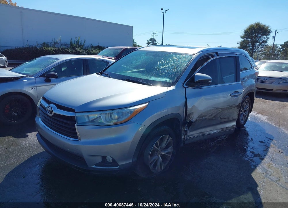 2015 TOYOTA HIGHLANDER XLE V6 VIN: 5TDJKRFH9FS201143