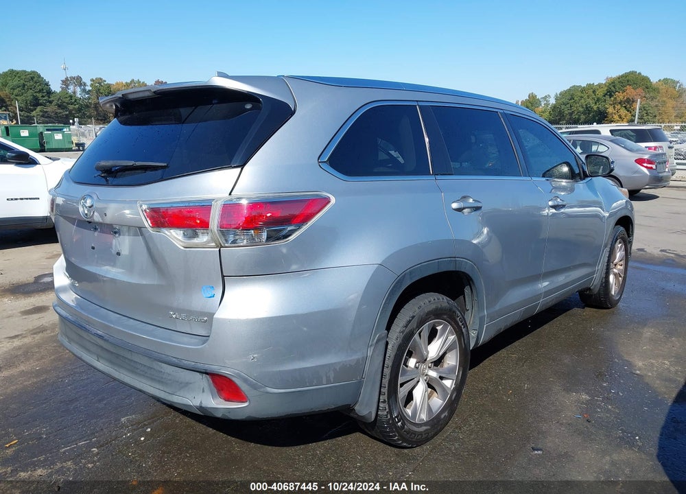 2015 TOYOTA HIGHLANDER XLE V6 VIN: 5TDJKRFH9FS201143