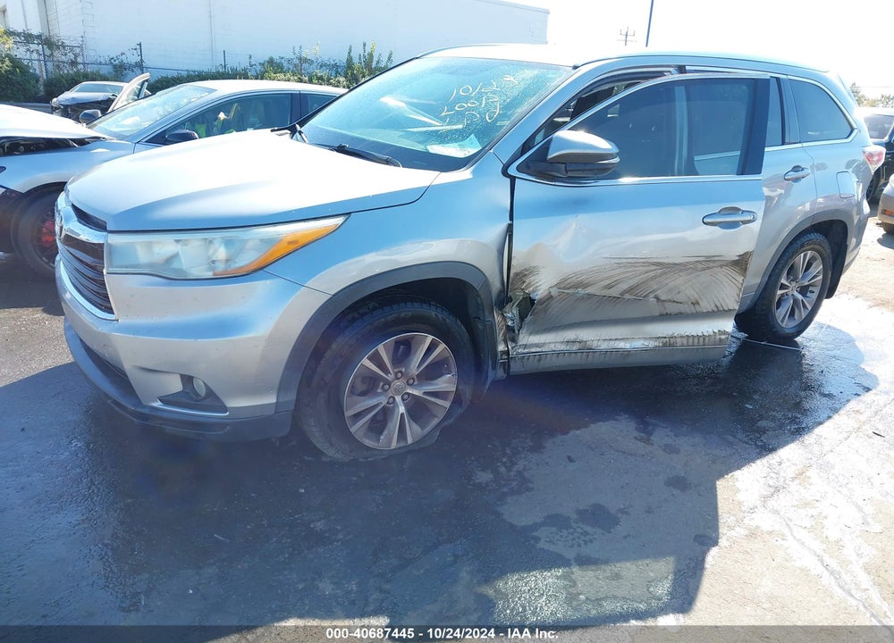 2015 TOYOTA HIGHLANDER XLE V6 VIN: 5TDJKRFH9FS201143