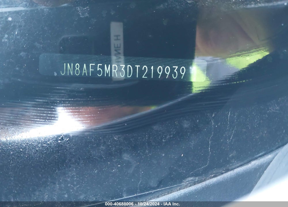 2013 NISSAN JUKE SL VIN: JN8AF5MR3DT219939