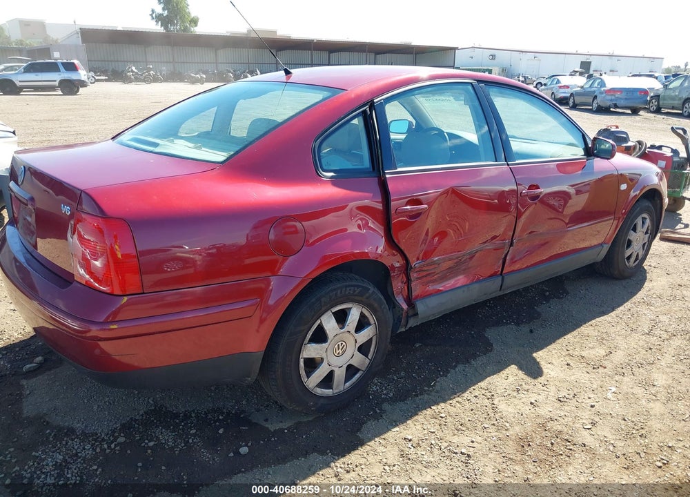2001 VOLKSWAGEN PASSAT GLS V6 VIN: WVWAH63BX1P009357