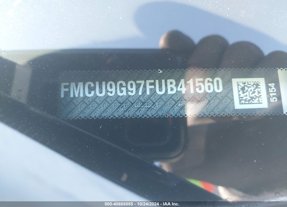 2015 FORD ESCAPE SE VIN: 1FMCU9G97FUB41560