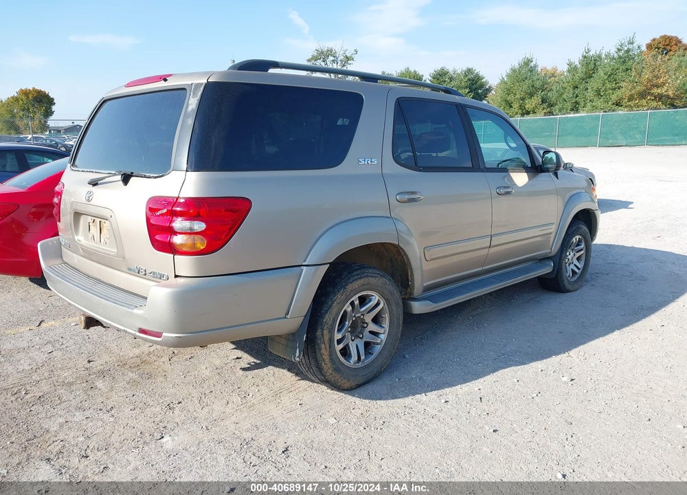 2004 TOYOTA SEQUOIA SR5 V8 VIN: 5TDBT44A04S222485