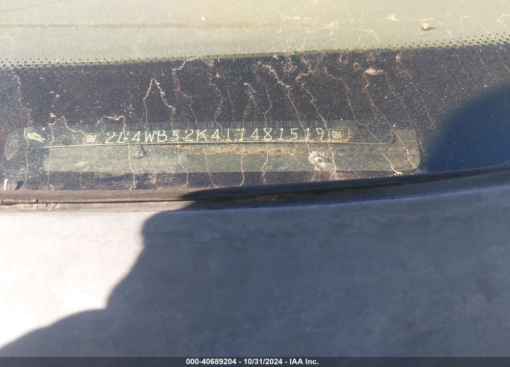1996 BUICK REGAL CUSTOM VIN: 2G4WB52K4T1481519
