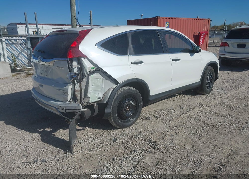 2016 HONDA CR-V SE VIN: 5J6RM4H41GL102906