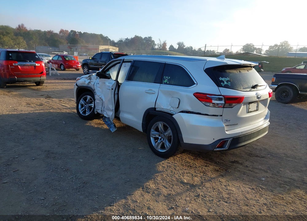 2017 TOYOTA HIGHLANDER LIMITED VIN: 5TDYZRFH7HS221355
