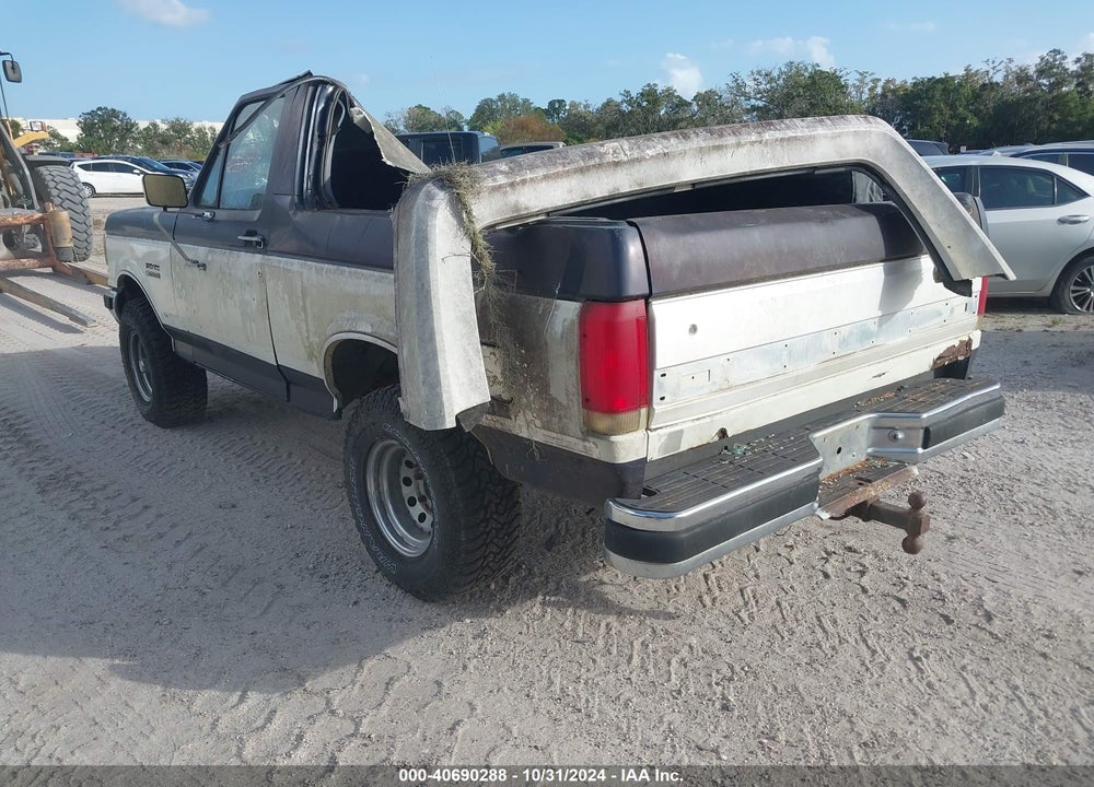 1989 FORD BRONCO U100 VIN: 1FMEU15H3KLA22716