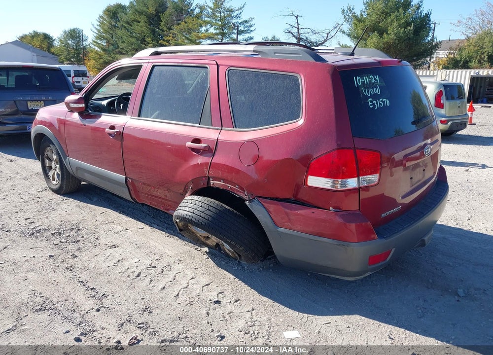 2009 KIA BORREGO EX V6 VIN: KNDJH741595036159