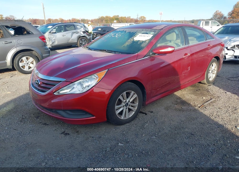 2014 HYUNDAI SONATA GLS VIN: 5NPEB4AC3EH882436