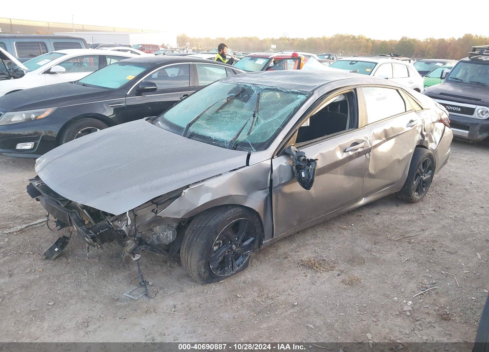 2022 HYUNDAI ELANTRA HYBRID BLUE VIN: KMHLM4AJ4NU027956